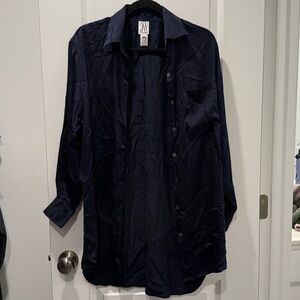 Navy Button-Up Shirt